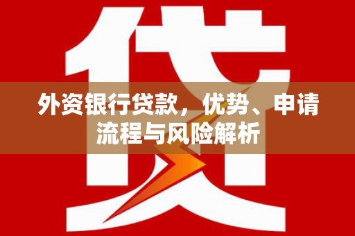 正宁外资银行贷款，优势、申请流程与风险解析