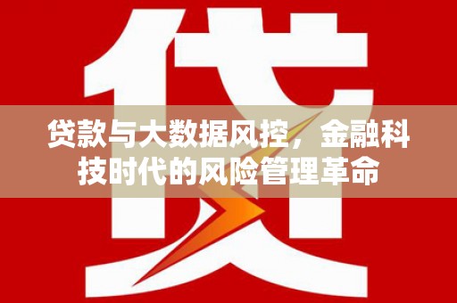 海州贷款与大数据风控，金融科技时代的风险管理革命