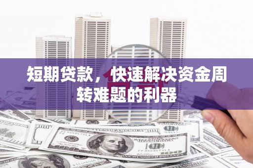 天峨短期贷款，快速解决资金周转难题的利器