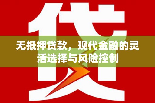 营口无抵押贷款，现代金融的灵活选择与风险控制