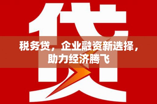 鄂伦春税务贷，企业融资新选择，助力经济腾飞