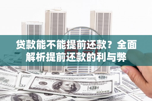 始兴贷款能不能提前还款？全面解析提前还款的利与弊