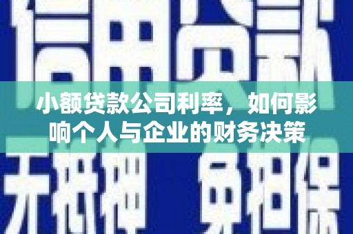 安国小额贷款公司利率，如何影响个人与企业的财务决策