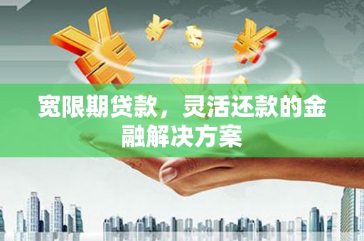 滴道宽限期贷款，灵活还款的金融解决方案