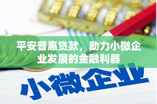 新沂平安普惠贷款，助力小微企业发展的金融利器